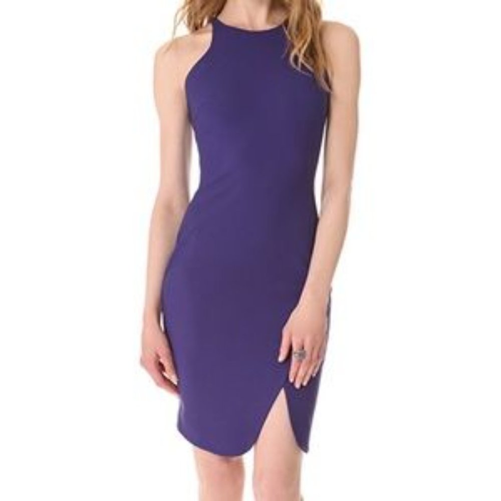 Elizabeth and James Purple Asymmetrical Dress